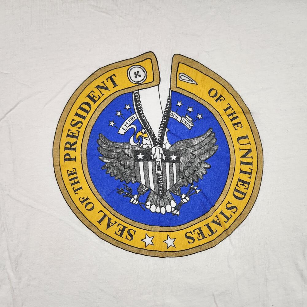 Vintage Presidential Seal Shirt Mens XL White Graphic Logo USA 90s Patriotic